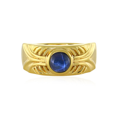Blauer Stern-Saphir-Silberring