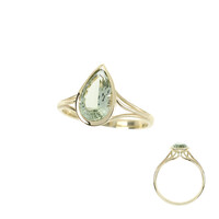 Grüner Amethyst-Goldring