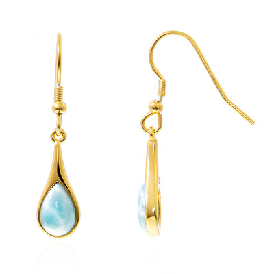 Larimar-Silberohrringe