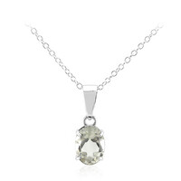 Grüner Amethyst-Silberhalskette