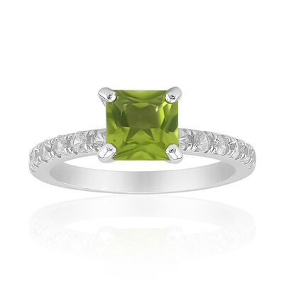 Burmesischer Peridot-Silberring