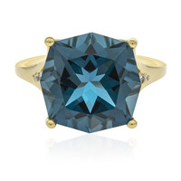 Londonblauer Topas-Goldring