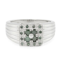 Fancy-Diamant-Silberring