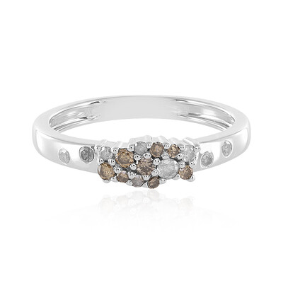 I3 Diamant-Silberring