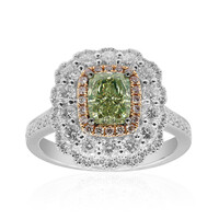 Grüner SI1 Brillant-Goldring (CIRARI)