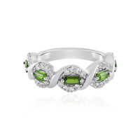 Russischer Diopsid-Silberring(Adela Silber)