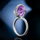 Lavendel-Amethyst-Silberring