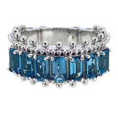 Londonblauer Topas-Silberring (Dallas Prince Designs)