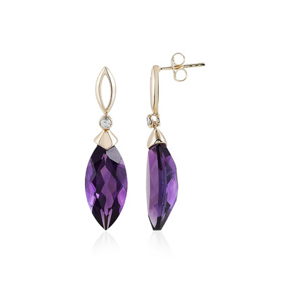 Sibirischer Amethyst-Goldohrringe (de Melo)