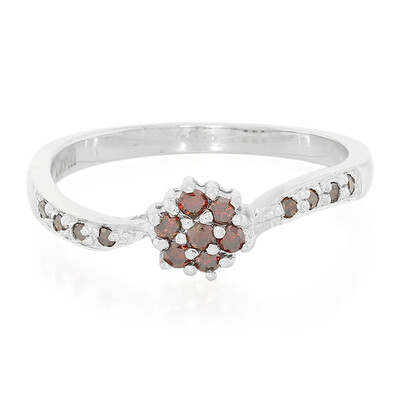 Fancy-Diamant-Silberring