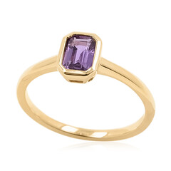 Nicht erhitzter Purpurfarbener Ceylon-Saphir-Goldring