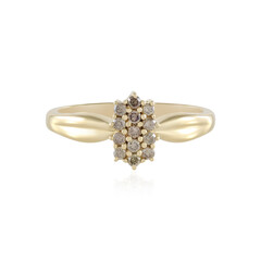 I2 Schokoladen-Brillant-Goldring