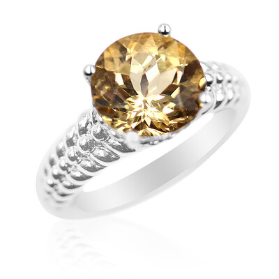 Goldener Labradorit-Silberring