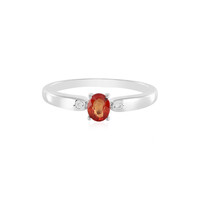 Padparadscha-Saphir-Silberring