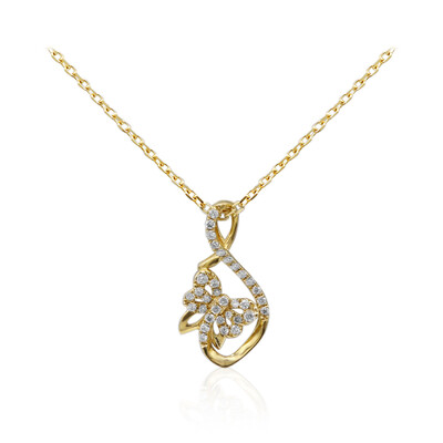 SI2 (H) Brillant-Goldhalskette (Smithsonian)