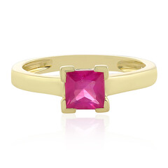 Pinkfarbener Madagaskar-Saphir-Goldring