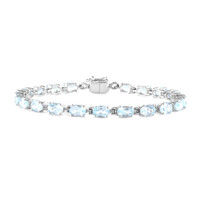 Himmelblauer Topas-Silberarmband