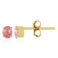 Pinkfarbener Ceylon-Saphir-Goldohrringe