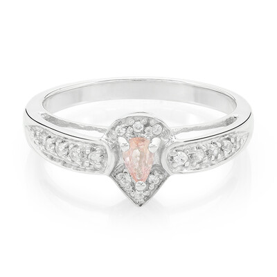Padparadscha-Saphir-Silberring