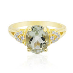 Grüner Amethyst-Silberring