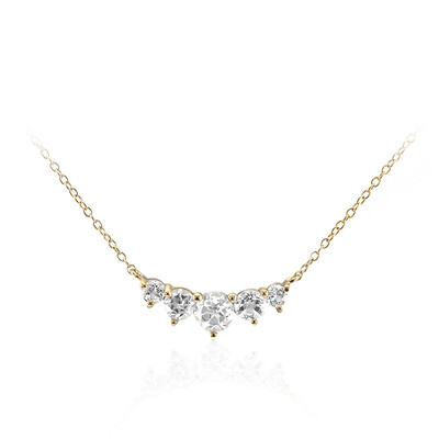 Weißer Topas-Silbercollier
