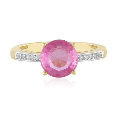 Pinkfarbener Madagaskar-Saphir-Silberring