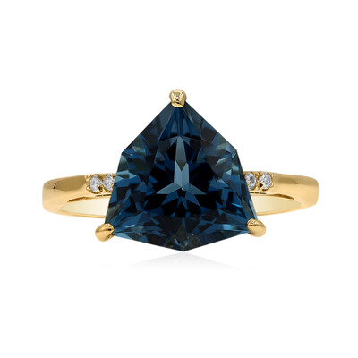 Londonblauer Topas-Goldring