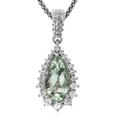Grüner Amethyst-Silberhalskette (Dallas Prince Designs)