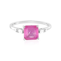 Pinkfarbener Madagaskar-Saphir-Platinring
