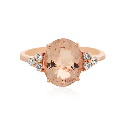 Pfirsich-Morganit-Goldring