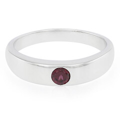 Brasilianischer Rhodolith-Herren-Silberring