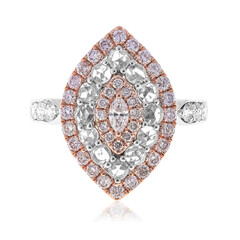 Pinkfarbener I1 Brillant-Goldring (CIRARI)