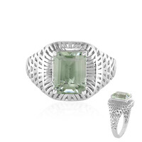 Grüner Amethyst-Silberring