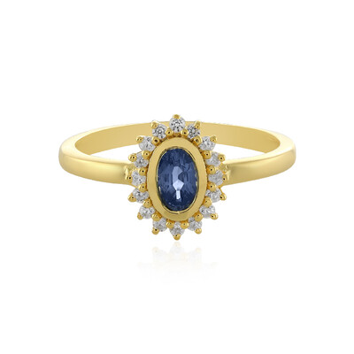 Blauer Saphir-Silberring