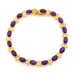 Amethyst-Silberarmband