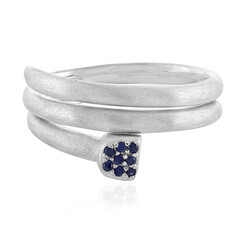 Blauer Saphir-Silberring