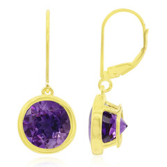 Uruguay-Amethyst-Goldohrringe