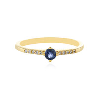 Blauer Saphir-Silberring