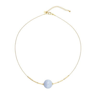Blauer Band-Achat-Collier