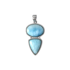 Larimar-Silberanhänger