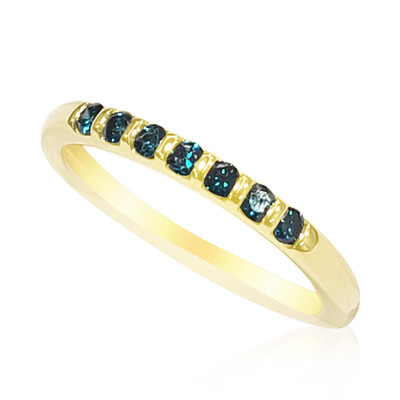 Blauer SI2 Brillant-Goldring