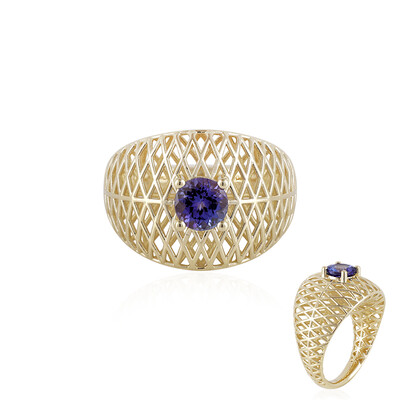 AAA-Tansanit-Goldring (Ornaments by de Melo)