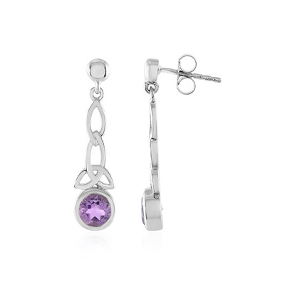 Lavendel-Amethyst-Silberohrringe