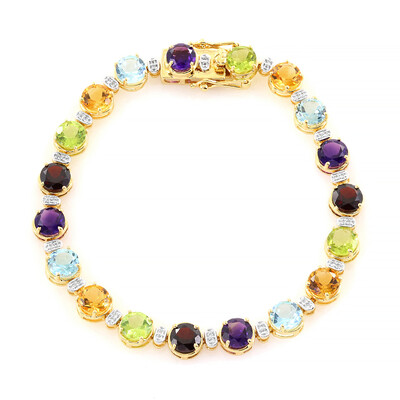 Edelstein-Silberarmband