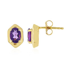 Sibirischer Amethyst-Silberohrringe