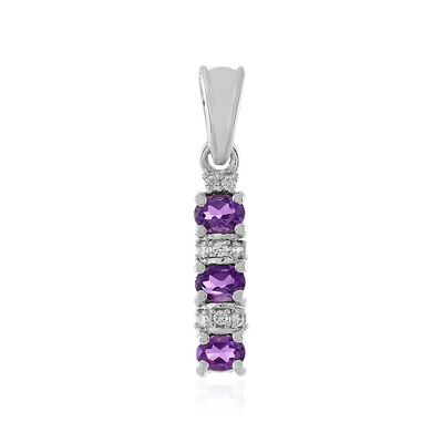 Sambia-Amethyst-Silberanhänger
