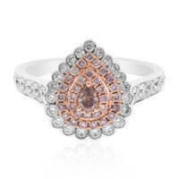 Pinkfarbener I1 Diamant-Goldring (CIRARI)