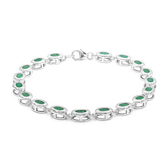 Smaragd-Silberarmband