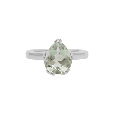 Grüner Amethyst-Silberring