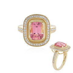 Nigerianischer Pinkfarbener Turmalin-Goldring (de Melo)